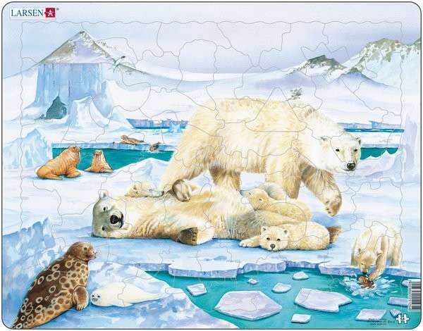 Larsen Polarbear in Natural Surrounding Puzzle 54 pcs 021105 FH5 - Click Image to Close