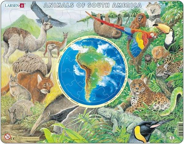 Larsen Animals of South America Puzzle 90 pcs 023205 AW5 - Click Image to Close