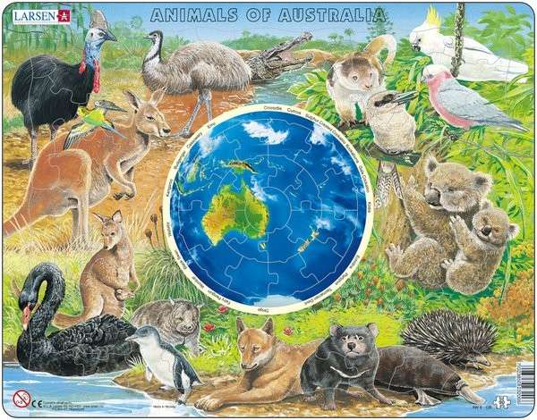 Larsen Animals of Australia Puzzle 90 pcs 023206 AW6