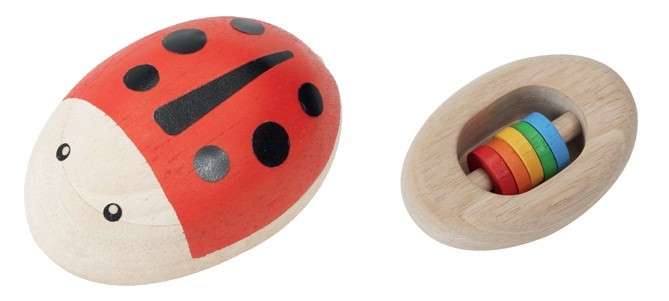 PLAN Toys Wooden Ladybug Bead Rattle 5238 - Click Image to Close